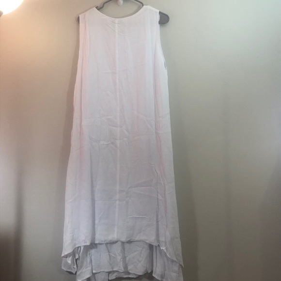 NWT Spring White floral dress w/pink sheer duster - Picture 3 of 8